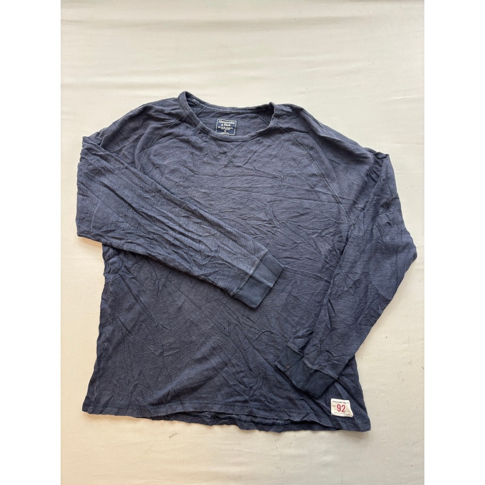 Abercrombie & Fitch Mens XL Long Sleeve Raglan T-Shirt Gray Athletic Dept 92